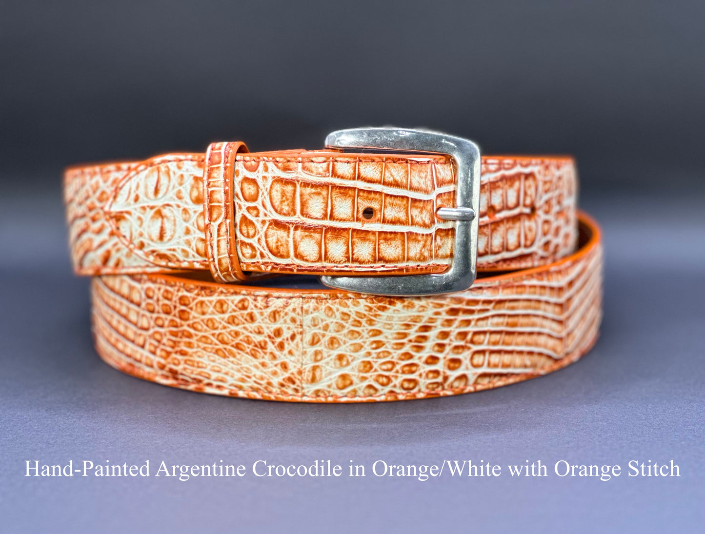 Hand Painted Argentine Caiman Crocodile