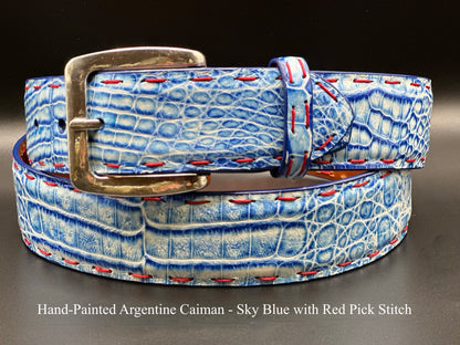 Hand Painted Argentine Caiman Crocodile